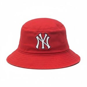🧢🔥 Vintage NY Yankees Bucket Hat Red‎ L/XL